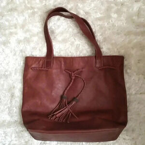 VIA mia leather tote bag large